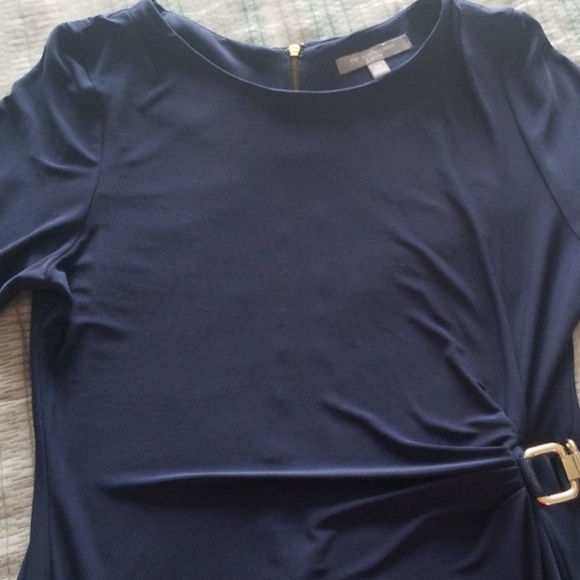 NY Collection Petite Size Medium Navy Blue Dress - Picture 7 of 7